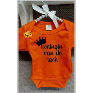 Oranje rompertje, Rompertje met tekst, Koningsdag, Feest, Oranje, Baby rompertje