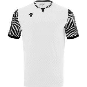 Macron Tureis Shirt Korte Mouw Heren - Wit / Zwart | Maat: XL