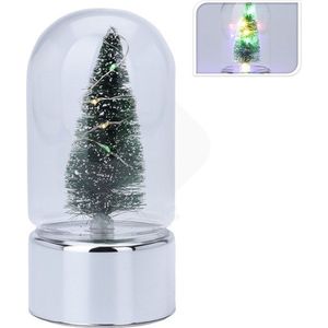 Stolp Met Kerstboom Multi LED 15cm