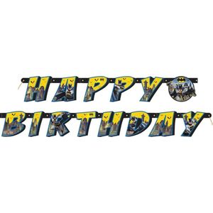 UNIQUE - Batman Happy Birthday verjaardagsslinger - Decoratie > Slingers en hangdecoraties