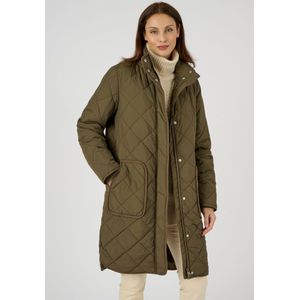 Damart - Lange gewatteerde parka met Thermolactyl voering - Vrouwen - Groen - 42-44 (M)