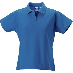 Russell Europa Vrouwen/dames Ultieme Klassieke Katoenen Korte Mouwen Poloshirt (Azuurblauw)