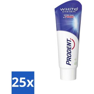 Prodent – Tandpasta – White System – Natuurlijk Witmakend – 75 ml - Bulkverpakking - 25 stuks