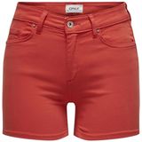 Only - Blush - Korte Jeans - Rood - Skinny Fit
