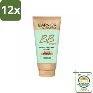 Garnier - SkinActive - BB Cream Classic Medium - 5-in-1 Verzorging - 50 ml - Voordeelverpakking - 12 stuks - Make-up - Hydraterende crème