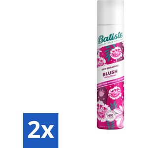 2 x Batiste - Blush - Droogshampoo - Bloemige Geur - Frist Op en Geeft Textuur - 200ml - Droogshampoo - Haarverfrissend - Volume - Textuur - Bloemengeur
