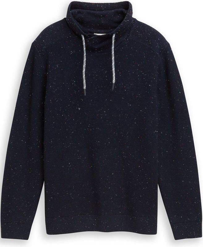 TOM TAILOR - Trui - Navy / Wit - Capuchon - Knitwear