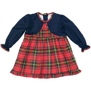 Watch Me Grow - Tartan jurk met bolero - Maat 6-9 mnd - 68/74