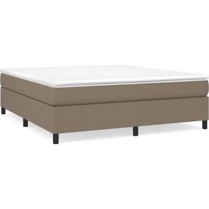 vidaXL - Bedframe - zonder - matras - stof - taupe - 180x200 - cm