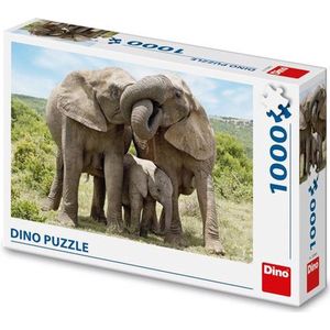 Dino Legpuzzel Olifantenfamilie van 1000 stukjes voor kinderen en volwassenen