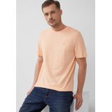 s.Oliver - T-shirt - Abrikoos - Normale Pasvorm - Kwartmouw