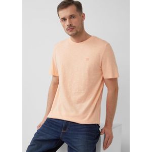 s.Oliver - T-shirt - Abrikoos - Normale Pasvorm - Kwartmouw