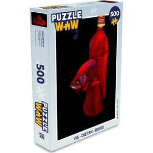 Puzzel Vis - Dieren - Rood - Legpuzzel - Puzzel 500 stukjes