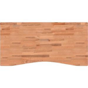 vidaXL Bureaublad - Massief Beukenhout - 110x55 cm Bureau Blad - Beukenhout - Houten Bureau - Massief Hout - Werkblad