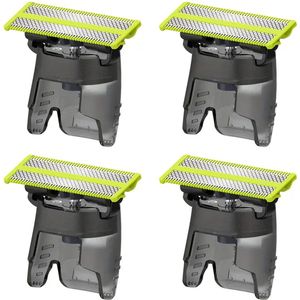 Set van 4 Vervangmesjes voor Philips OneBlade QP2520/QP2630 - Geschikt voor Alle Philips OneBlade Modellen - Waterdichte en Duurzame Scheerkoppen