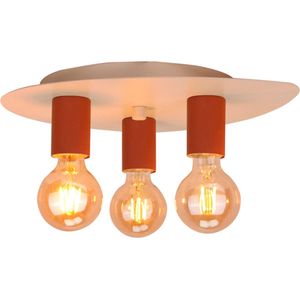 Chericoni Colorato Plafondlamp - 3 Lichts - Rood - Ijzer & Metaal - Italiaans Design - Nederlandse Fabrikant.