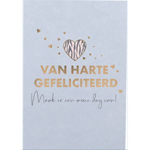 Depesche - Kaart ""Go Wild"" met de tekst ""Van harte gefeliciteerd - Maak er een ..."" - mot. 013