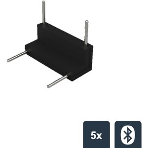 RailGlow Rail Connector J-Vorm | Zwart - 5 Stuks - Bluetooth - Magnetische Railverlichting