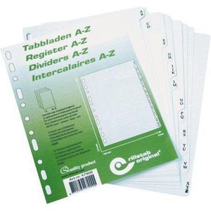 A-Z tabbladen voor Visitekaartmap Rillstab 47900