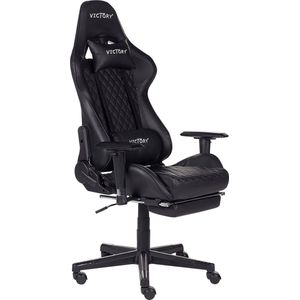 VICTORY - Gamestoel - Zwart - Kunstleer