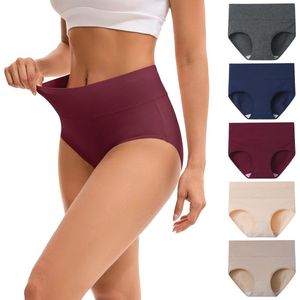 Hoge Taille Dames Katoenen Stretch Slips - Pakket van 5
