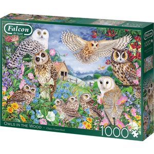 Falcon Owls in the Wood Puzzel (1000 stukjes, Legpuzzel)