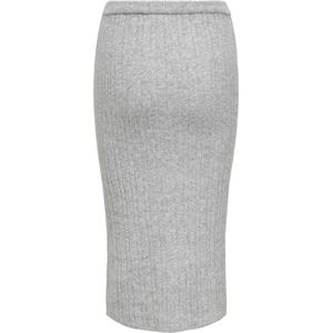 Only Onljeanett Life Mid Rib Skirt Grey Melange GRAU S