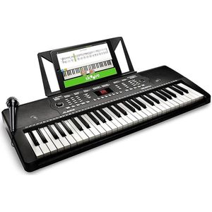 Melody 61 Keyboard - Draagbaar Elektronisch Keyboard Piano - 54 Toetsen - Ingebouwde Luidsprekers - 300 Instrumentgeluiden - 300 Ritmes - 40 Demosongs - Educatieve Hulpmiddelen, Microfoon en Muziekstandaard