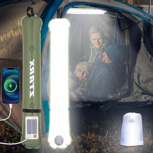 Camping Light Rechargeable Foldable - Energy Bank - Solar/USB - 4 Light Modes - Outdoor Camping Power Outage - Fishing 60CM
