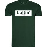 Heren Tee SS met Ballin Est. 2013 Cut Out Logo Shirt Print - Groen - Maat L