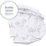 Doomoo Buddy Cover - Hoes voor Voedingskussen Buddy - Biologisch Katoen - 180 cm - Bear Family