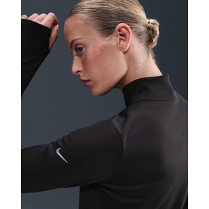 Nike - One Women's Therma-FIT 1/2-Zip - Training T-shirt - Zwart - Lange Mouw