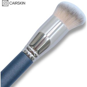 CAIRSKIN CS148 Slant Foundation Brush - The Buff Collection - Large Round Brush for Full Coverage Foundation Finish - Professional Make-up - Premium Synthethic Fibers - Contour Buffer Effect - Vegan Brush