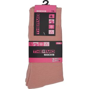 EXTRA warme winter dames sokken - Wol - Roze - Maat 36/41 - 4 Paar  chaussettes socks