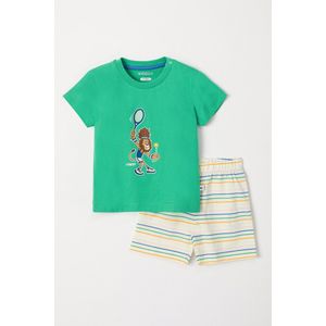 Woody Jongens-Heren Pyjama groen - maat 080/12M