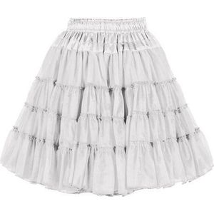 Luxe Petticoat - Wit - 2 Laags - Carnavalskleding - One Size - Volwassen Maat