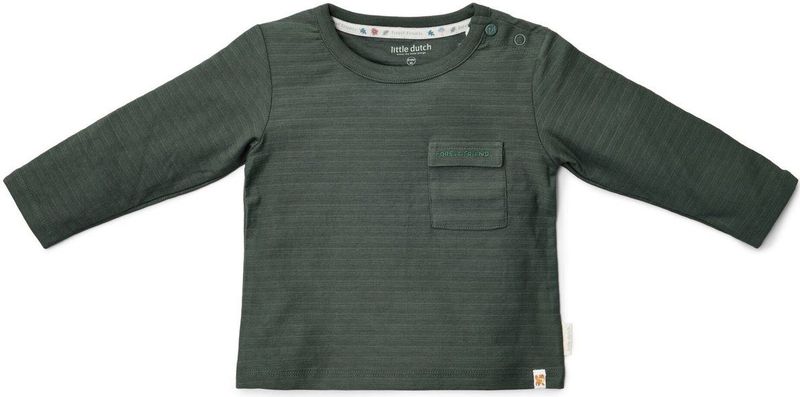 Shirt - Night Green - Forest Friends - Lange Mouw