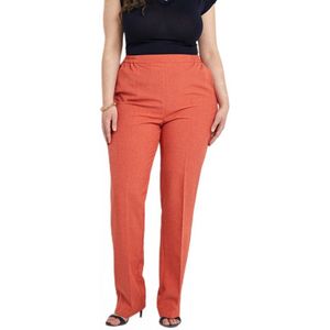 Rechte broek met semi-elastische tailleband