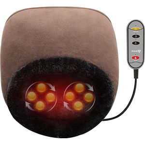 Voetmassage - Verwarmde voetmassagemachine - Plantaire massagemachine - Diep Shiatsu kneden - Elektrisch voetkussen - Antislip verwijderbaar voetenbed - Pijnverlichting - Kantoor thuis cadeau