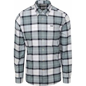 Barbour - Lewis Tailored Northshore Tartan - Overhemd - Wit met Blauw-Grijze Ruit