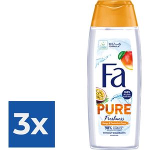 Fa Douchegel - Pure Freshness Mango & passievrucht 250ml - Voordeelverpakking 3 stuks