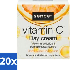 20 x Sence - Vitamine C - Dagcrème - Stralende Huid - 50 ml - Vitamine C Crème - Stralende Huid - Dagcrème - Huidveroudering - Antioxidant