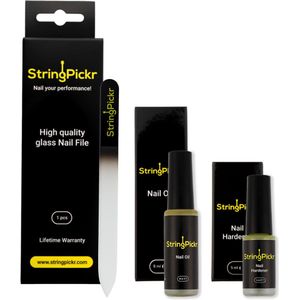 Stringpickr Nagelverzorging Gitaristen - Gitaar Nagelversterking - Cadeau gitarist - Gitaar Nagels - Voordeelset