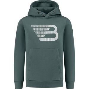 Ballin Amsterdam - Jongens Slim fit Sweaters Hoodie LS - Army Green - Maat 12