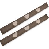 Beautissu Tuuli HR – Set van 2 Tochtstopper Deur 120x8 cm – Tochtrol Bruin Tochtkussen voor Deur en Ramen