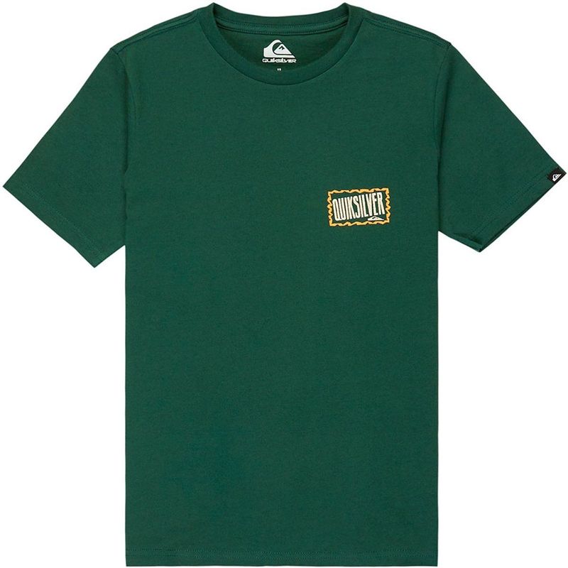 Quiksilver - Ev Gotam Foam - T-shirt - Groen - Korte Mouwen - Jongens 14 Years
