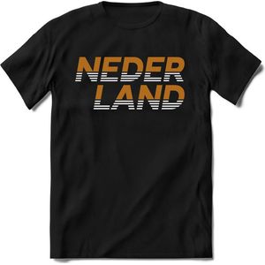 Nederland - Goud - T-Shirt Heren / Dames  - Nederland / Holland / Koningsdag Souvenirs Cadeau Shirt - grappige Spreuken, Zinnen en Teksten. Maat M