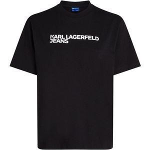 Karl Lagerfeld - KLJ Regular Essential Logo Tee - T-shirt - Zwart - Regular Fit