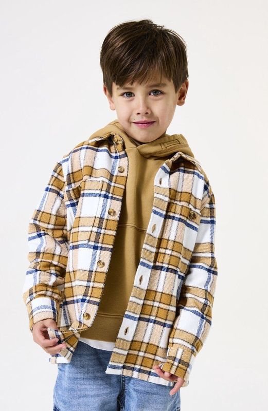 Garcia - I55632 - Geruite Flanellen Overhemd - Geel