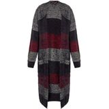 myMo - ROCKS - Gebreid Vest - Grijs Gemêleerd / Rood Gemêleerd / Zwart